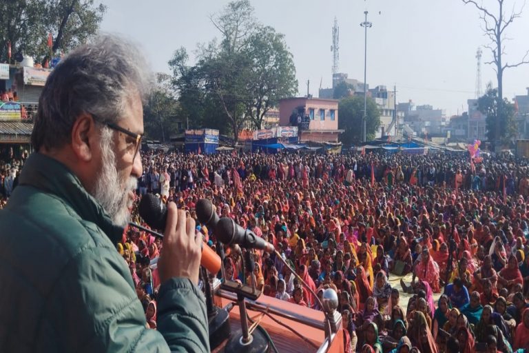 कमल की जगह बुल्डोजर रख लेना चाहिए चुनाव चिन्ह, जनविश्वास रैली में भाजपा पर बरसे दीपंकर भट्टाचार्य