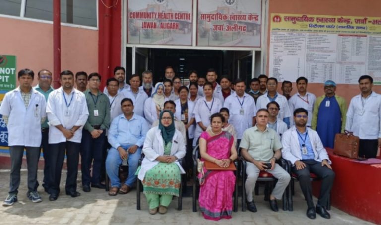 Aligarh : राष्ट्रीय गुणवत्ता प्रमाण पत्र हासिल करने वाला सीएचसी बना जवां सामुदायिक स्वास्थ्य केंद्र