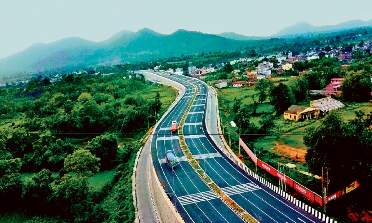 four lane road