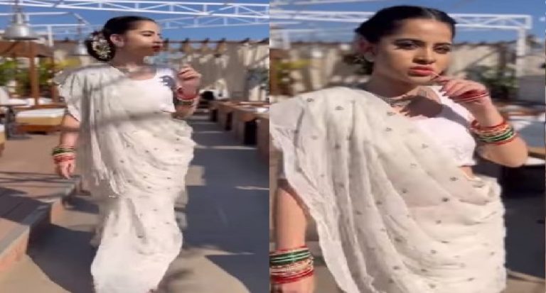 व्हाइट साड़ी- बालों में गजरा, Urfi Javed का ‘गंगूबाई’ लुक वायरल, यूजर्स बोले- पूरे कपड़ों में सुन्दर…