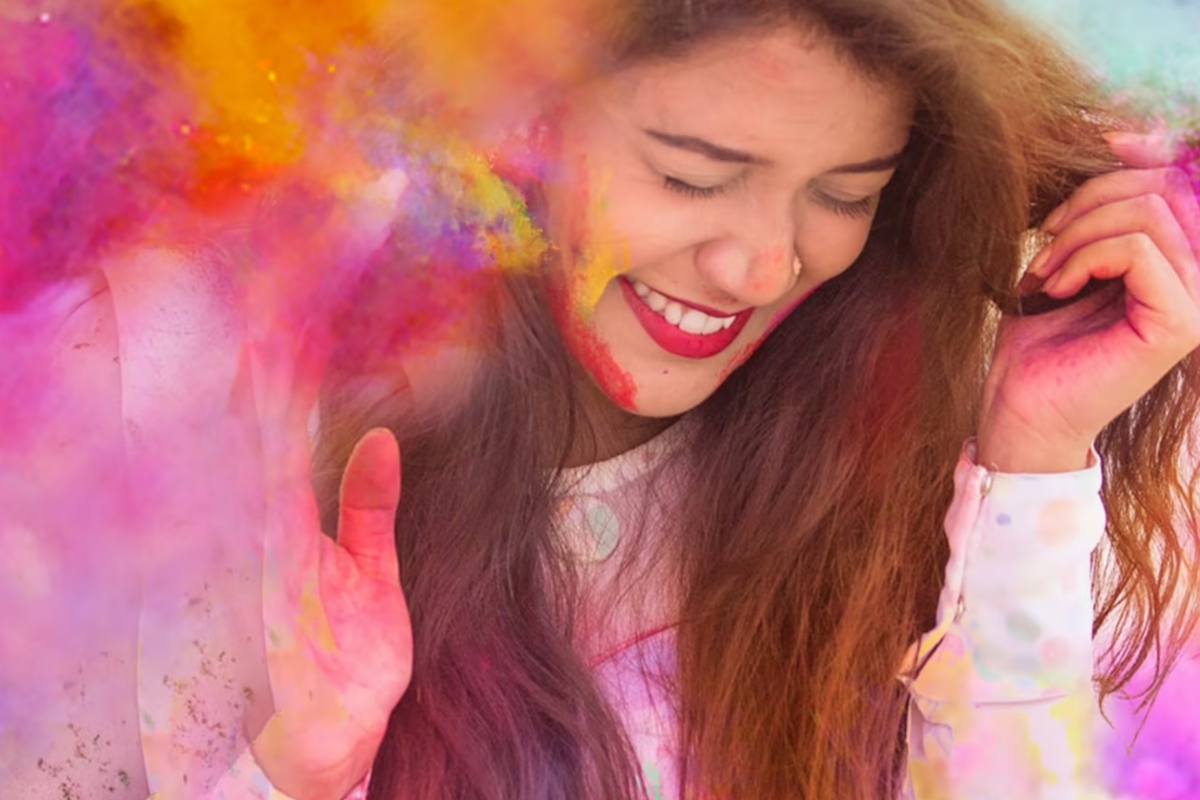 Holi color removal