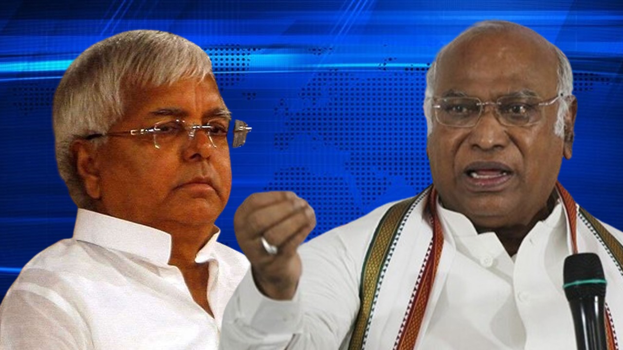 Lalu Yadav and Mallikarjun Kharge