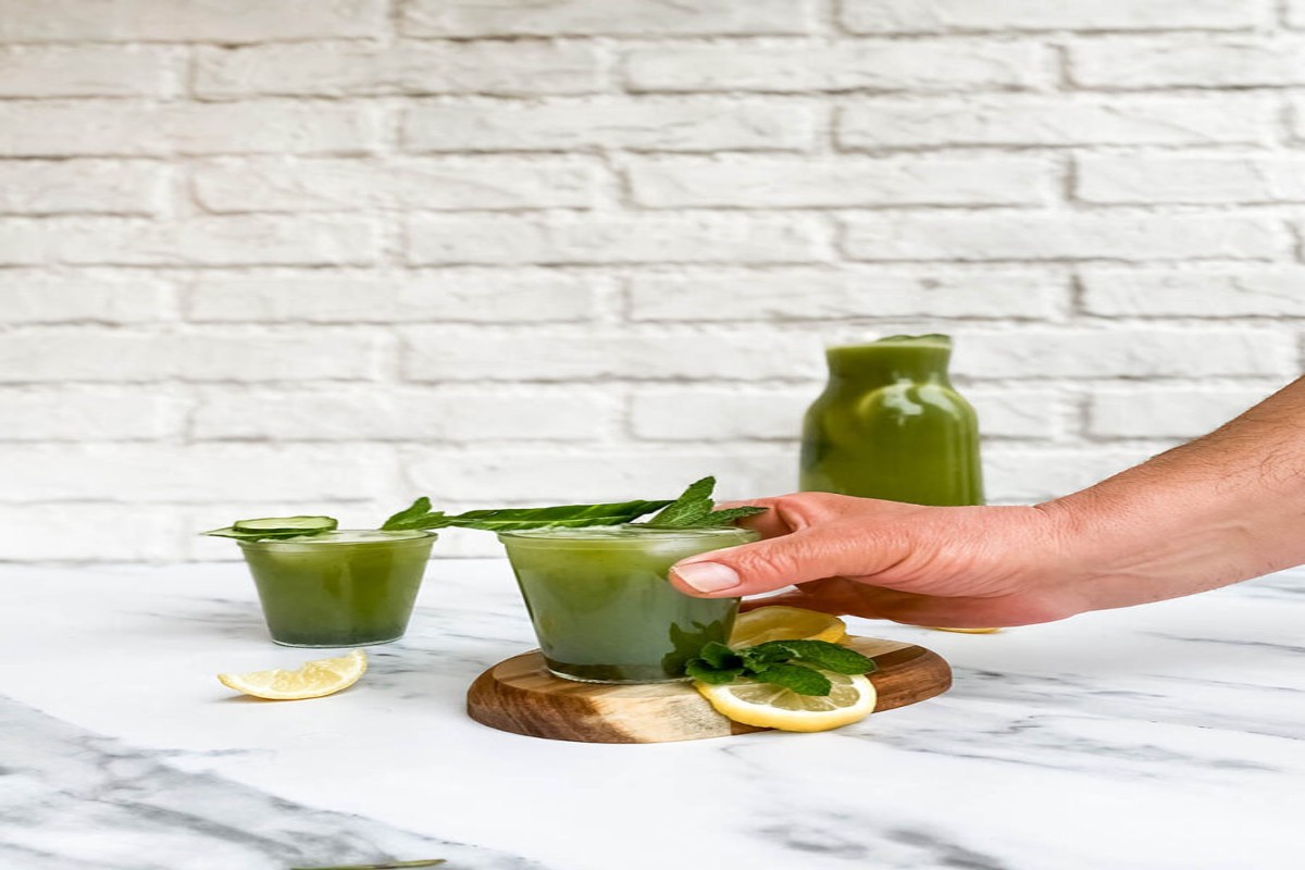 cucumber mint leaves drink
