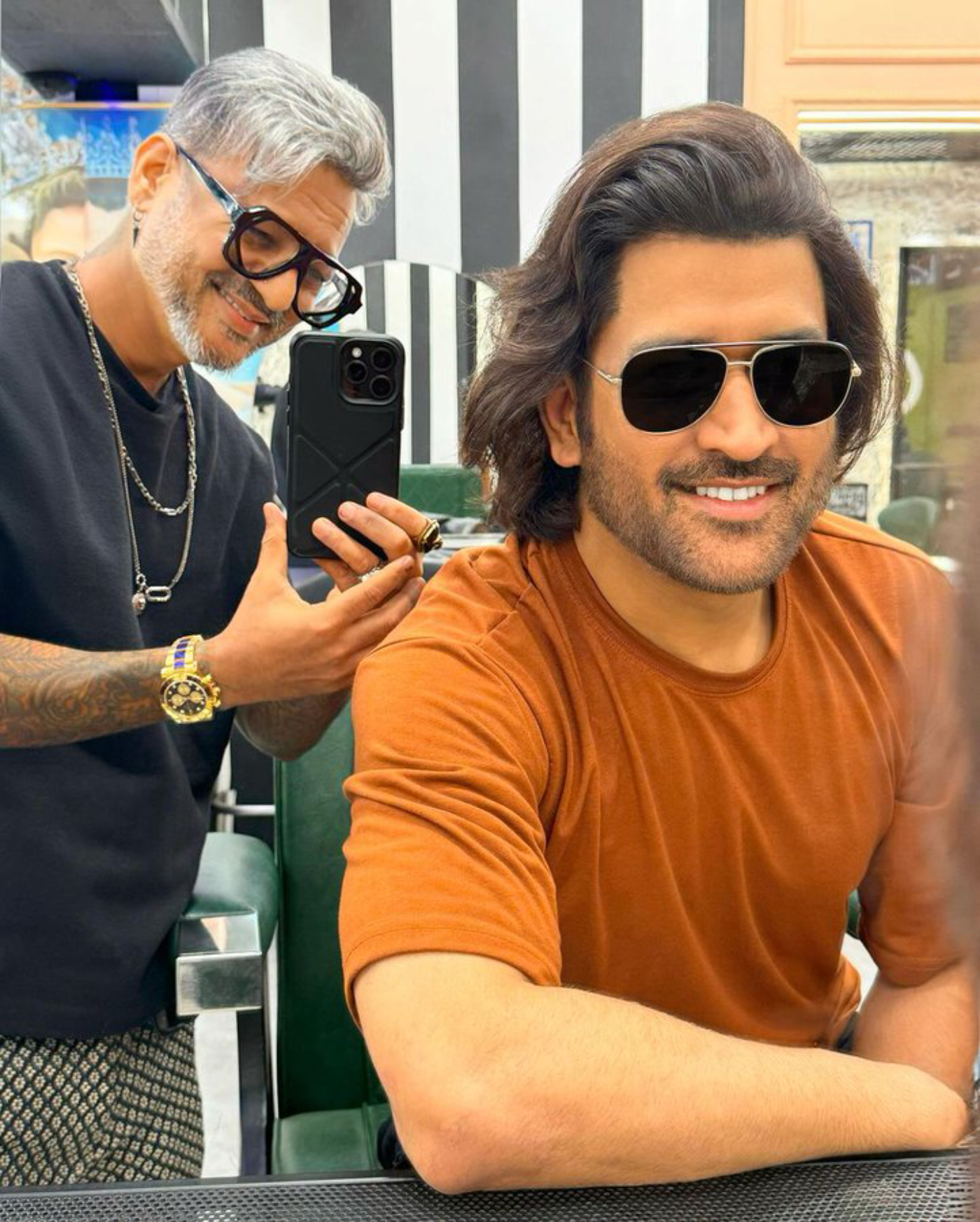 MS Dhoni new look