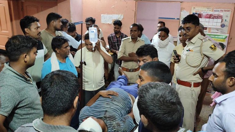सड़क दुर्घटना में धमना चौकीदार ललन यादव घायल