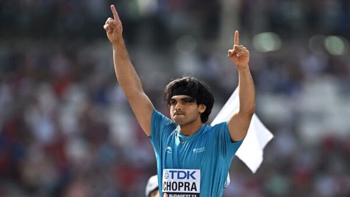 Neeraj Chopra winning at Paavo Nurmi