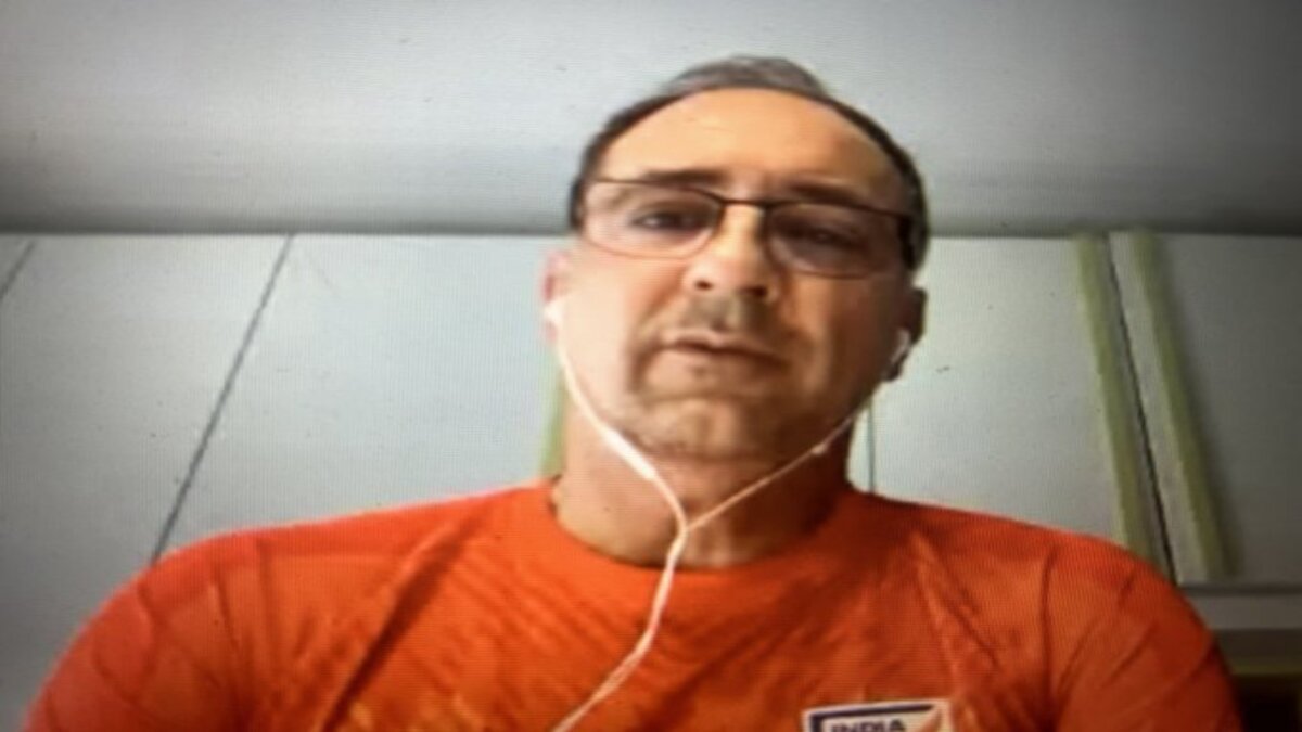 Igor Stimac during virtual press conference