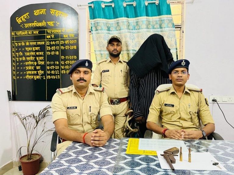 कट्टा, दो कारतूस बाइक के साथ एक युवक गिरफ्तार
