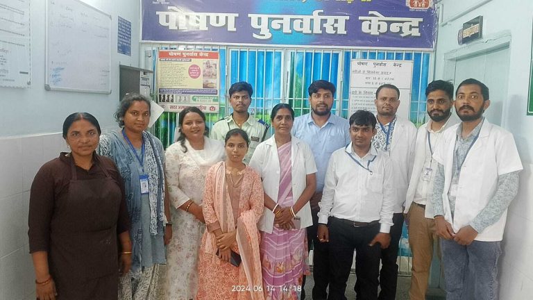 पोषण पुनर्वास केंद्र में साफ-सफाई का किया गया मूल्यांकन