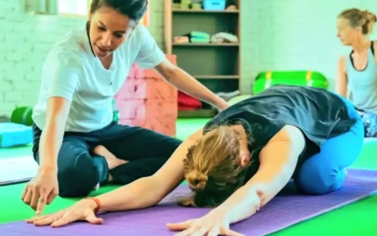 yoga day junaib teaching yoga in rishikesh