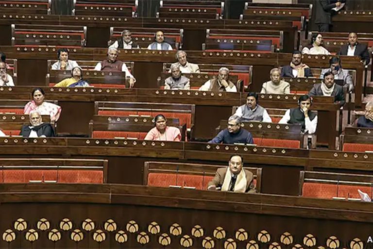 राज्यसभा में बीजेपी की सीटें घटकर 86 हुई, NDA बहुमत से दूर