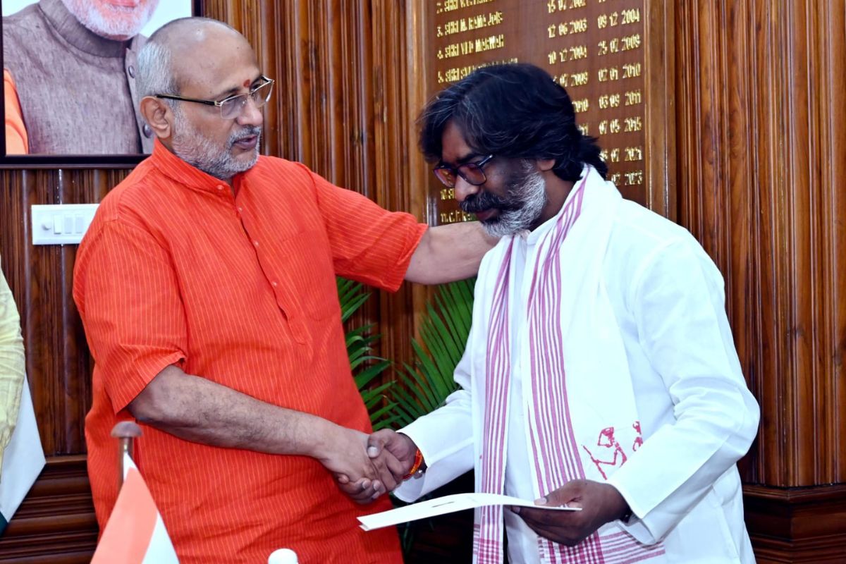 hermant soren oath taking ceremonty today