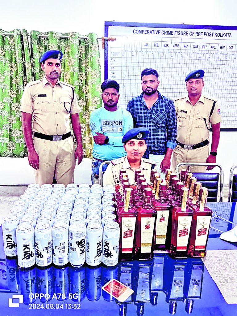 कोलकाता स्टेशन से शराब की बड़ी खेप जब्त, दो अरेस्ट