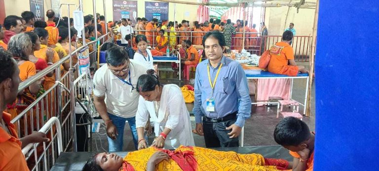 श्रावणी मेला के शिविरों में अबतक 1.34 लाख कांवरियों का हुआ इलाज