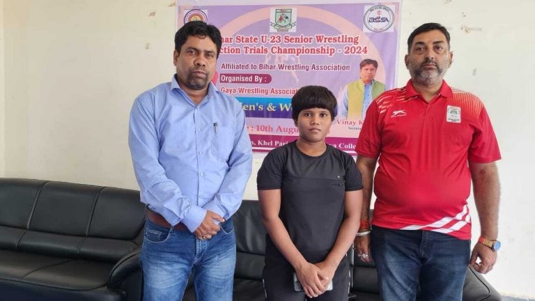 राज्य स्तरीय अंडर – 23 महिला कुश्ती में प्रीति ने पाया गोल्ड मेडल
