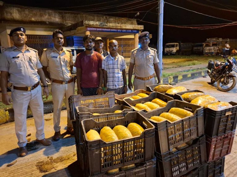 198 किलो गांजा के साथ पिकअप वैन जब्त, दो तस्कर गिरफ्तार