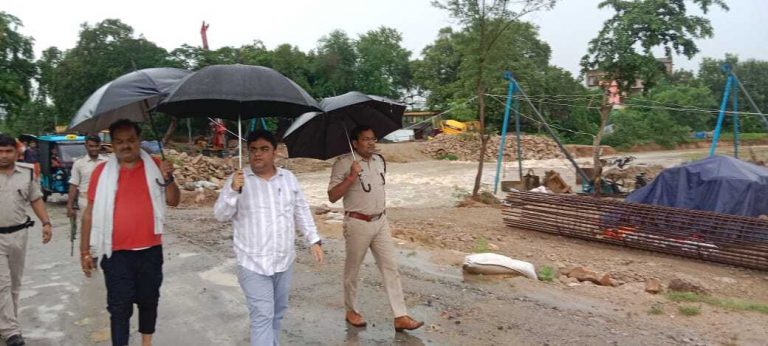 भारी बारिश से ओढ़नी डायवर्सन क्षतिग्रस्त, मरम्मत कार्य जारी