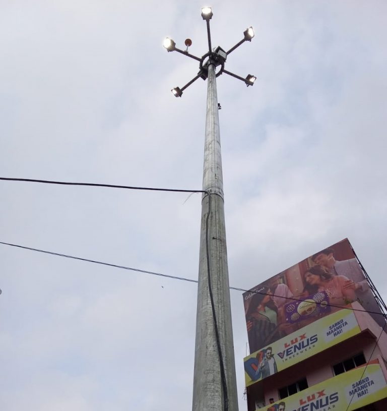 आठ हाइमास्ट लाइट चालू, छठ तक 12 और लगेंगी