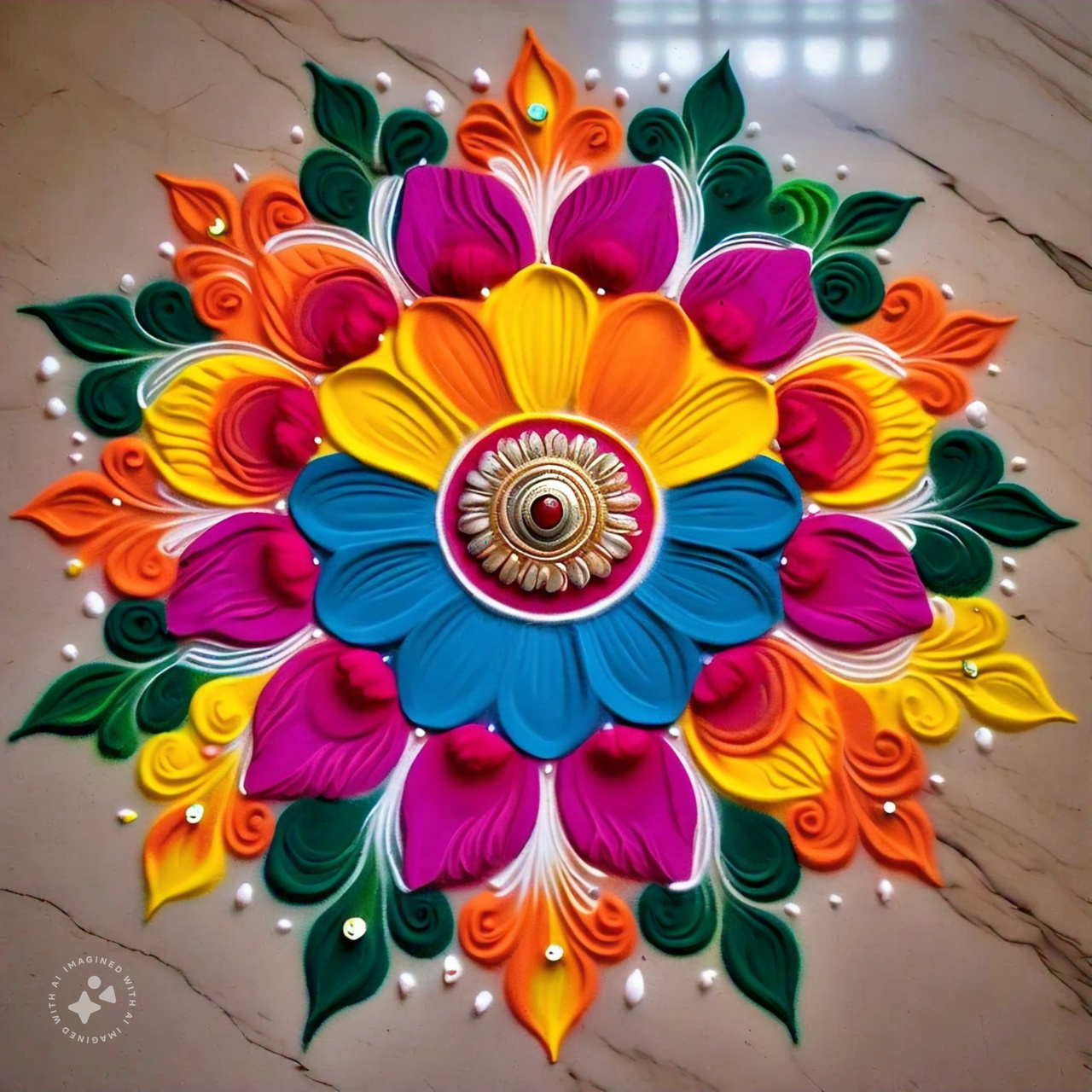 Cloud Computing Rangoli Diwali Rangoli Design: दिवाली पर बनाएं ये फूल पैटर्न की रंगोली, सब ...