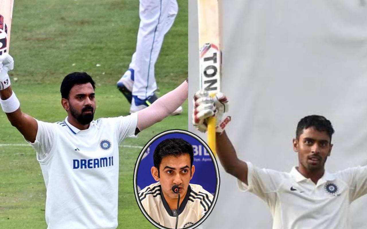 KL Rahul and Abhimanyu Ishwaran. Gautam Gambhir Press Conference.