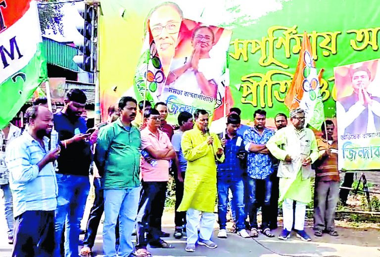 पूर्वस्थली से मंत्री के नेतृत्व में निकला विजय जुलूस