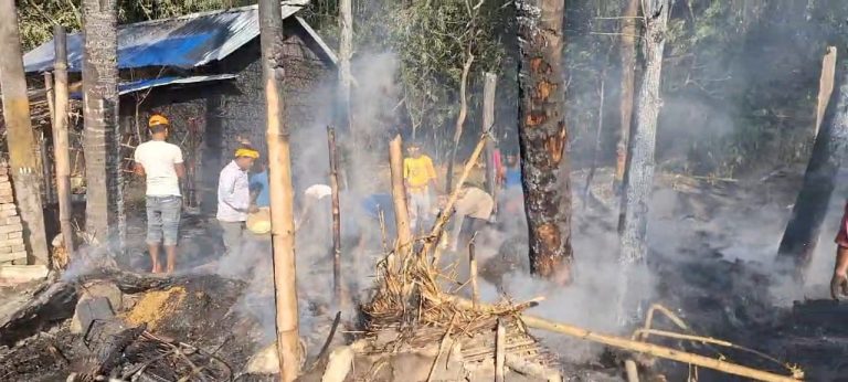 आग से पांच घर जले, लाखों का नुकसान आग से पांच घर जले, लाखों का नुकसान