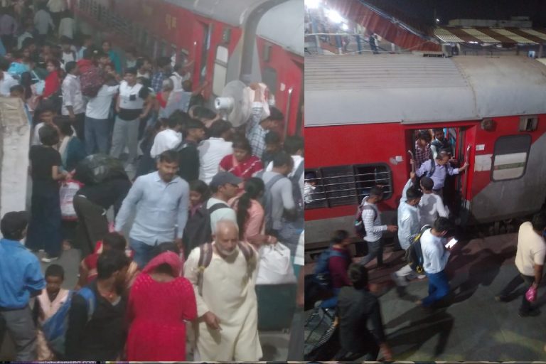 कार्तिक पूर्णिमा पर गंगा स्नान कर लौट रहे श्रद्धालुओं का स्लीपर से लेकर एसी कोच तक कब्जा