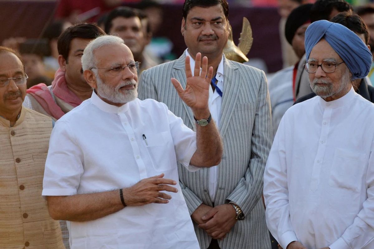 PM MODI AND MANMOHAN SINGH