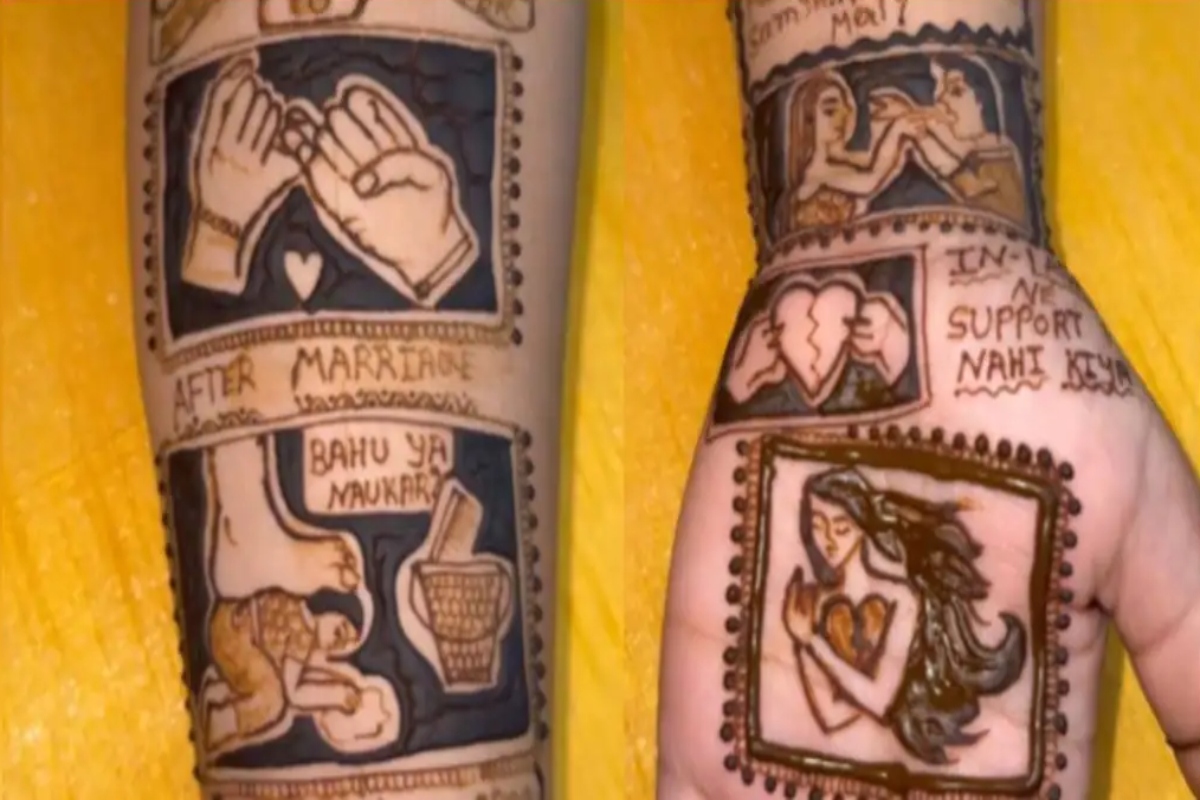 Divorce Mehndi Design