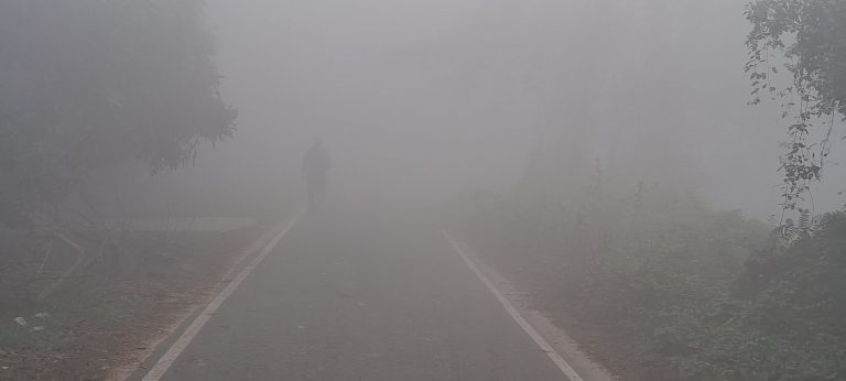 ठंडी में हुई बढ़ोतरी, कुहासे से लोग परेशान