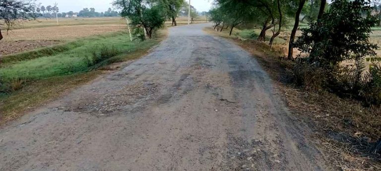 प्रशासनिक उदासीनता का दंश झेल रहा जर्जर सड़क