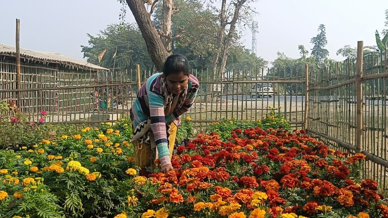फूलों की खुशबू बिखरते हुए सुंदर भविष्य का निर्माण कर रही नूतन