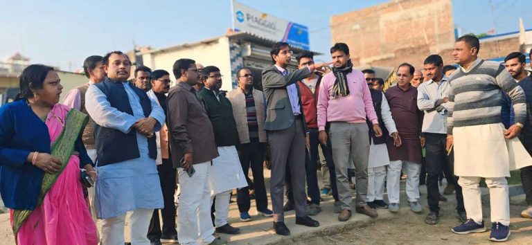 सीएम के संभावित प्रगति संवाद यात्रा  की तैयारी को लेकर कार्यक्रम स्थल का लिया जायजा