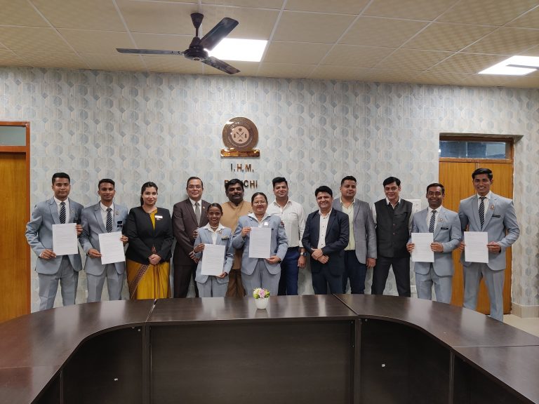 ranchi news : आइएचएम रांची में पहले चरण का कैंपस प्लेसमेंट ड्राइव संपन्न, ताज होटल्स, आइटीसी होटल्स, द ओबेरॉय होटल्स जैसे ग्रुप पहुंचे