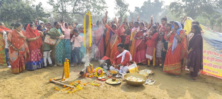 East Singhbhum : नवकुंज मंदिर में चैतन्य महाप्रभु की 31 फीट की मूर्ति लगेगी, हुआ भूमिपूजन