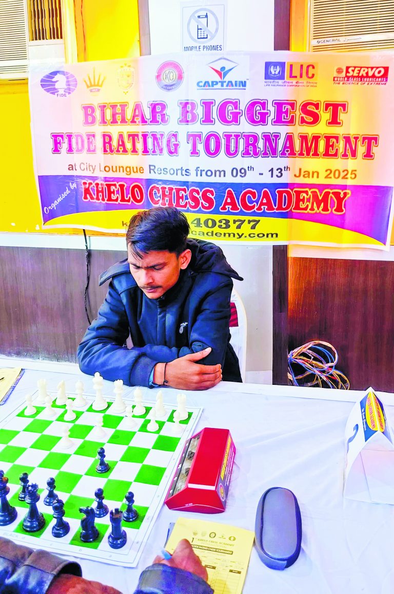 इंटरनेशनल रेटिंग चेस टूर्नामेंट में बिहार के शुभम को बढ़त