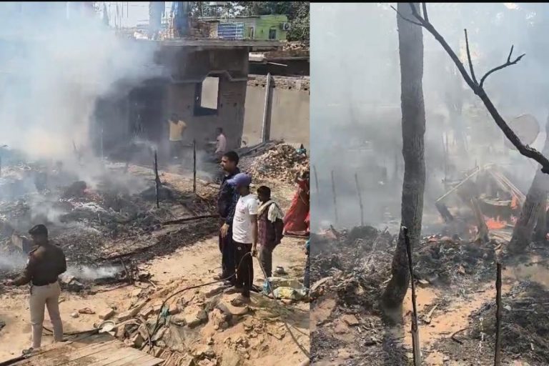 शॉर्ट सर्किट से मुजफ्फरपुर में 20 घर जल कर खाक, लाखों का हुआ नुकसान
