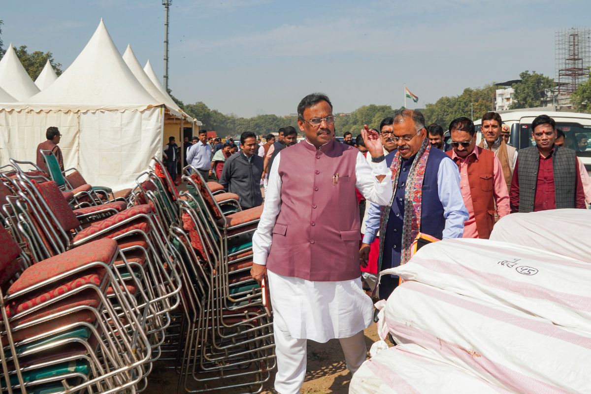 CM Oath Ceremony Preparations