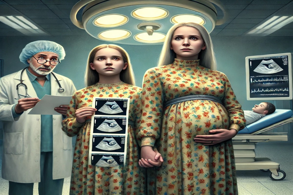 Mother and daughter pregnant together