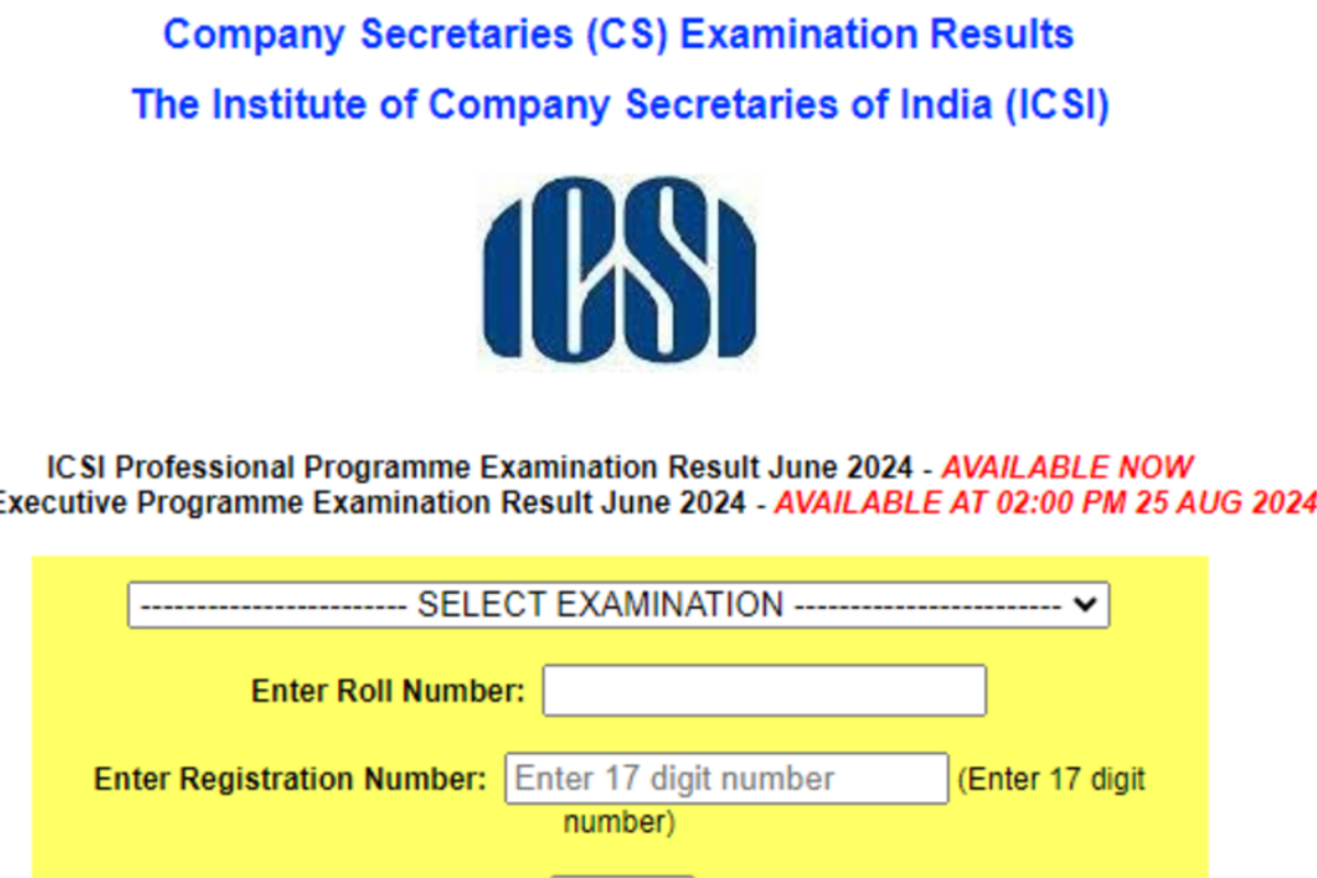 ICSI CS Result 2024 Out