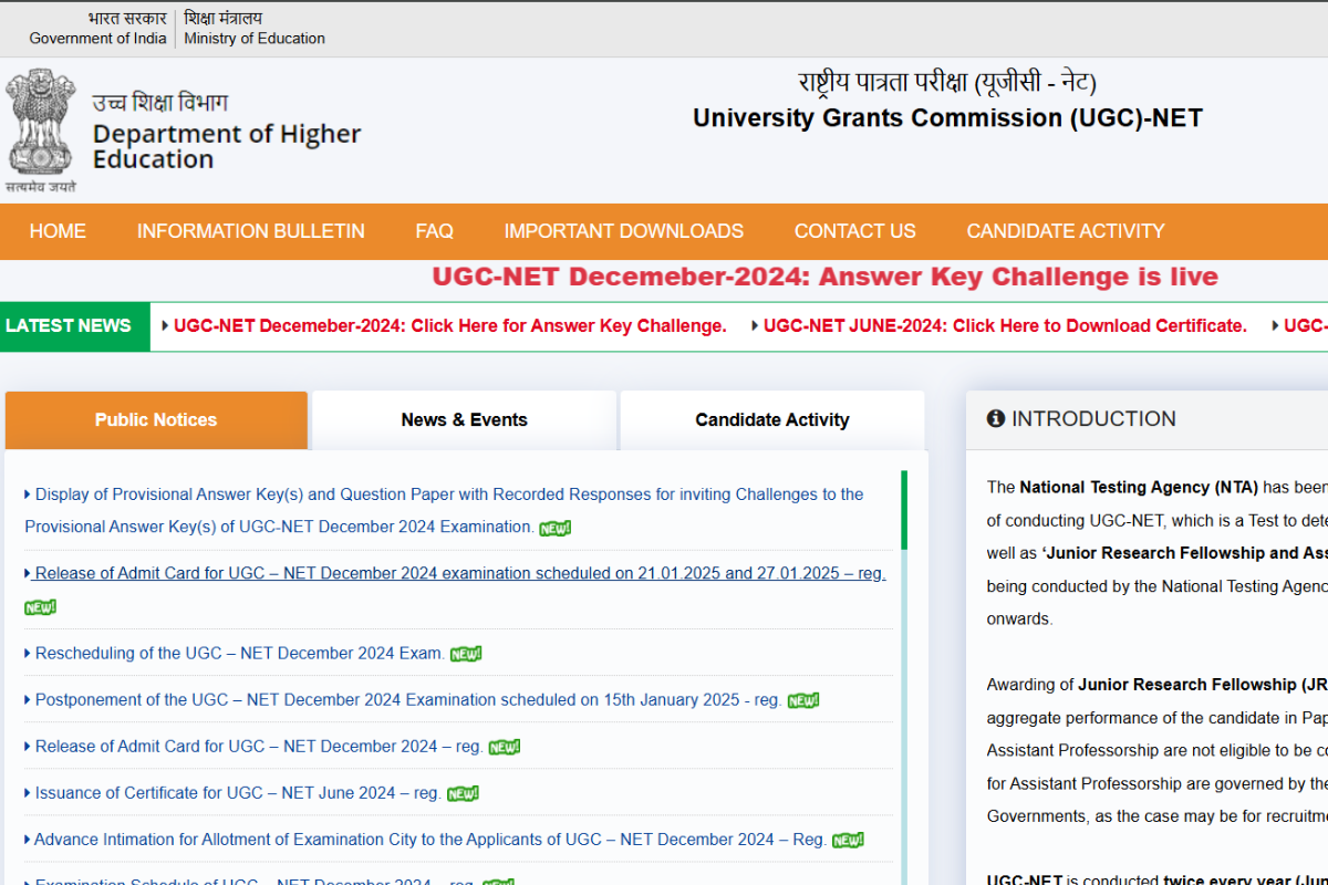 UGC NET Exam 2024