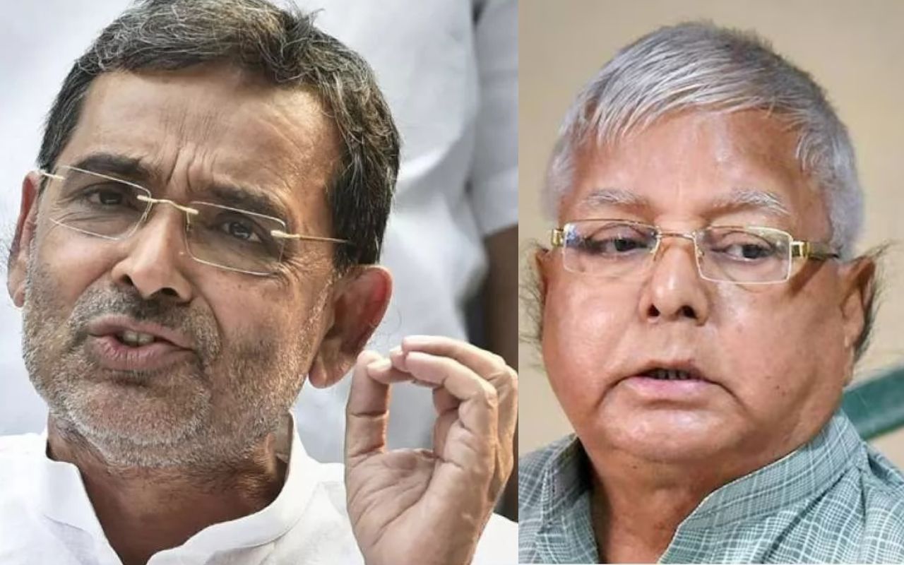 Upendra Kushwaha and Lalu Yadav