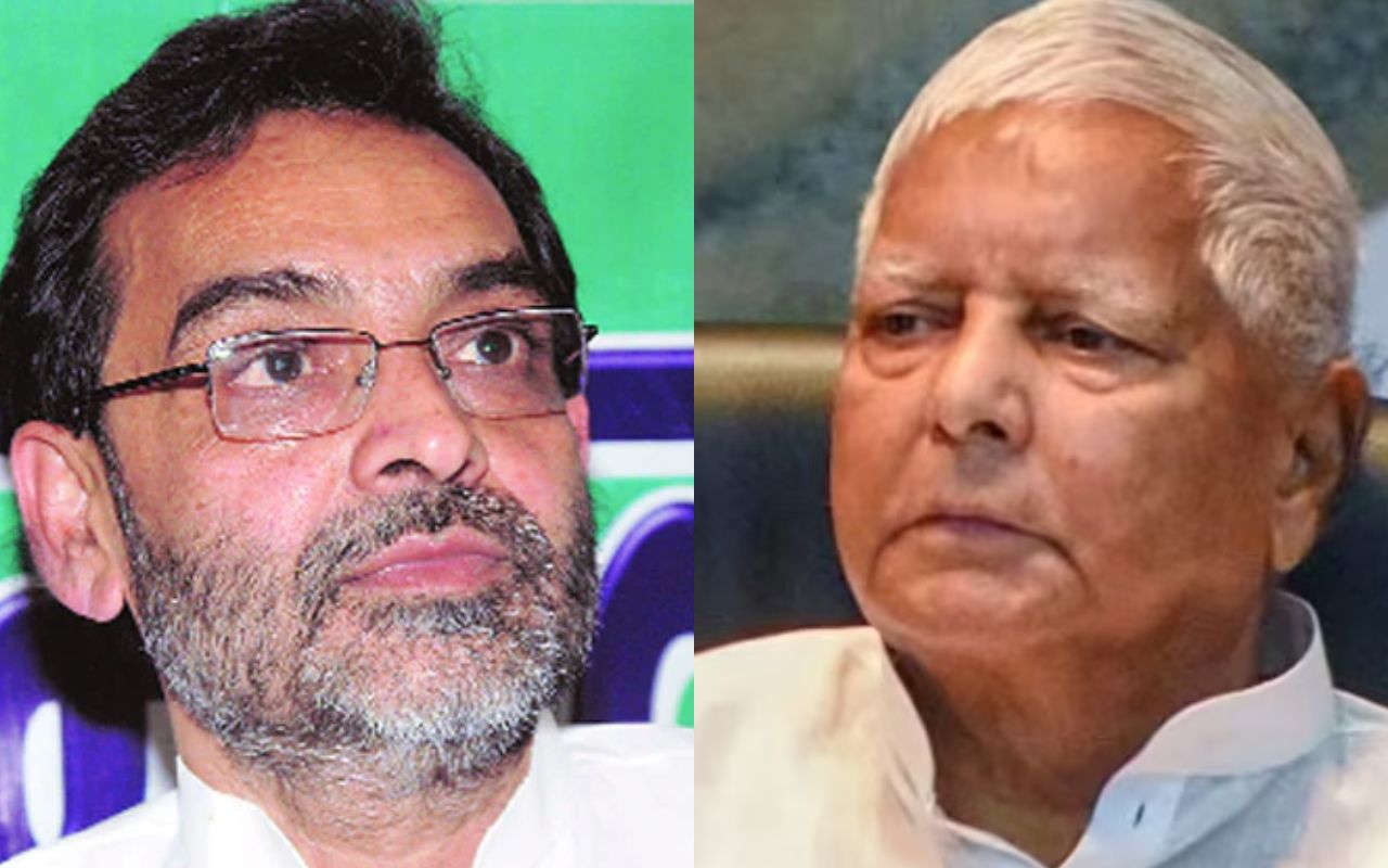 Upendra Kushwaha and Lalu Yadav