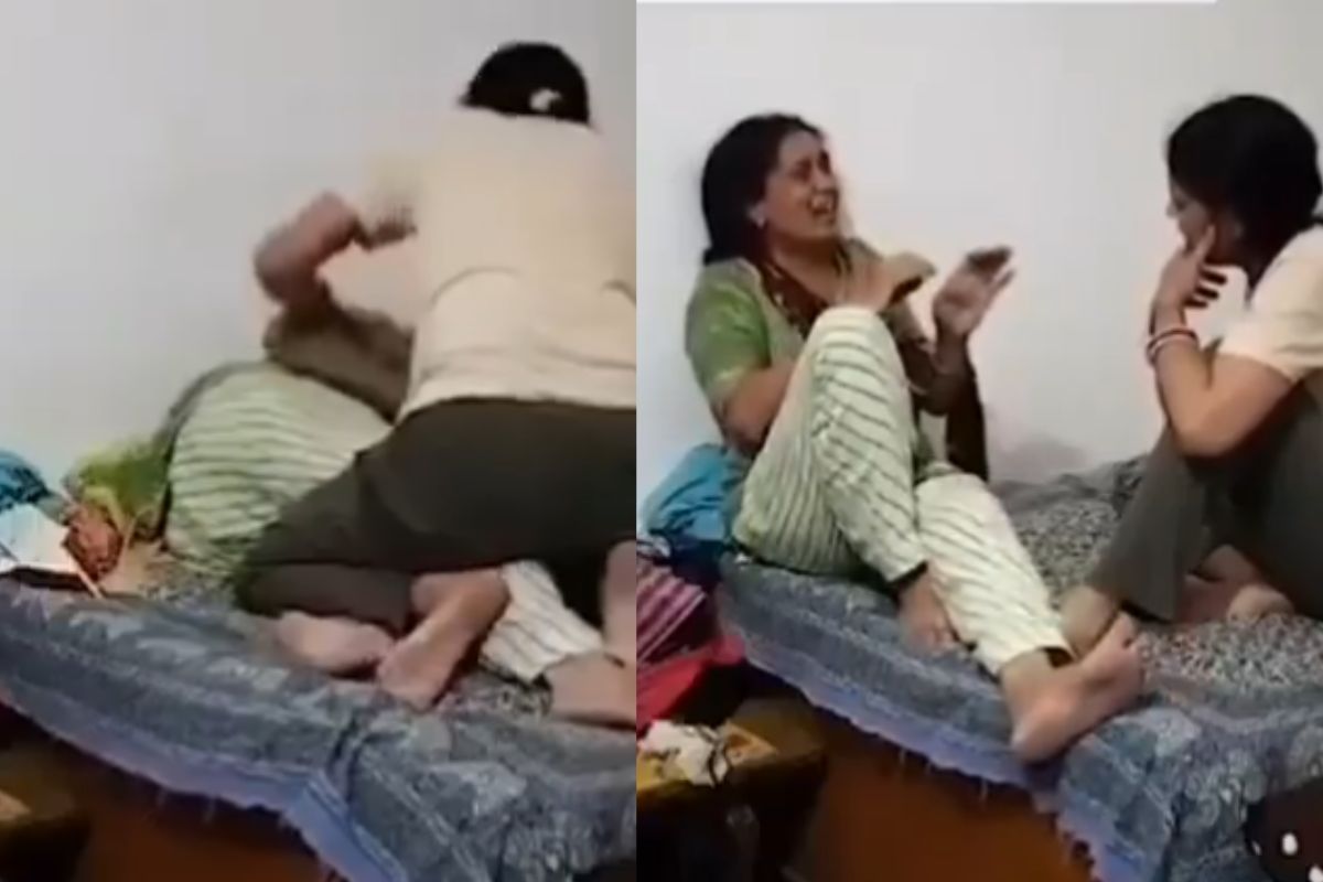 Viral Video of Daughter brutally beat mother in haryana