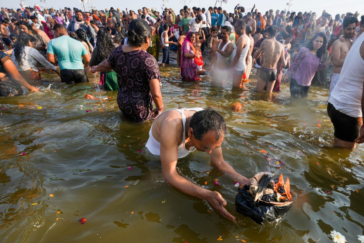 holy dip at Sangam