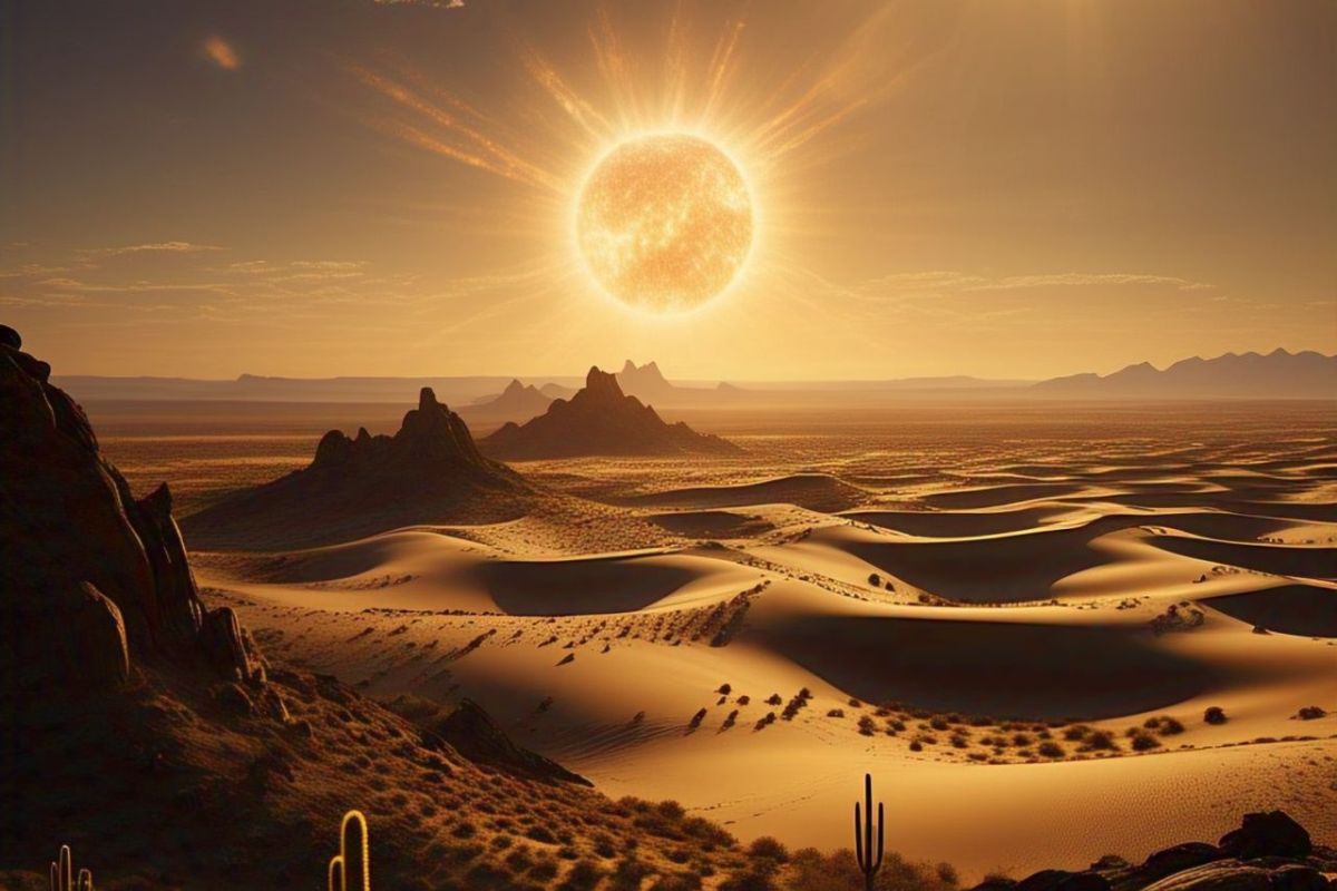 scorching sun
