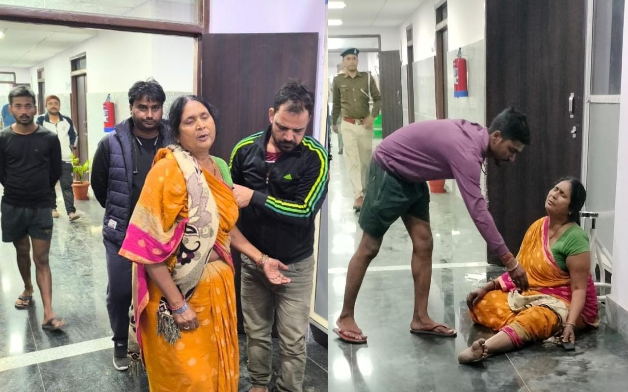 भागलपुर में मर्डर के बाद रोती महिला