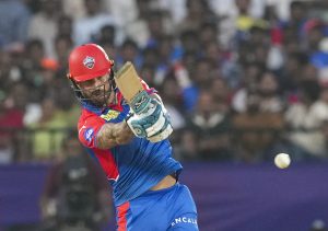 IPL 2025 SRH vs DC: Delhi Capitals Faf du Plessis plays a shot