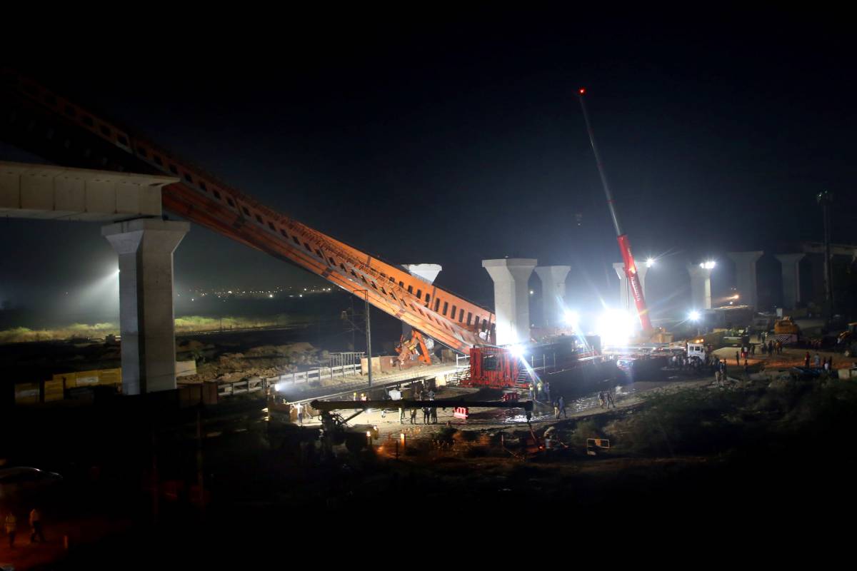 Accident Bullet Train Project site Accident