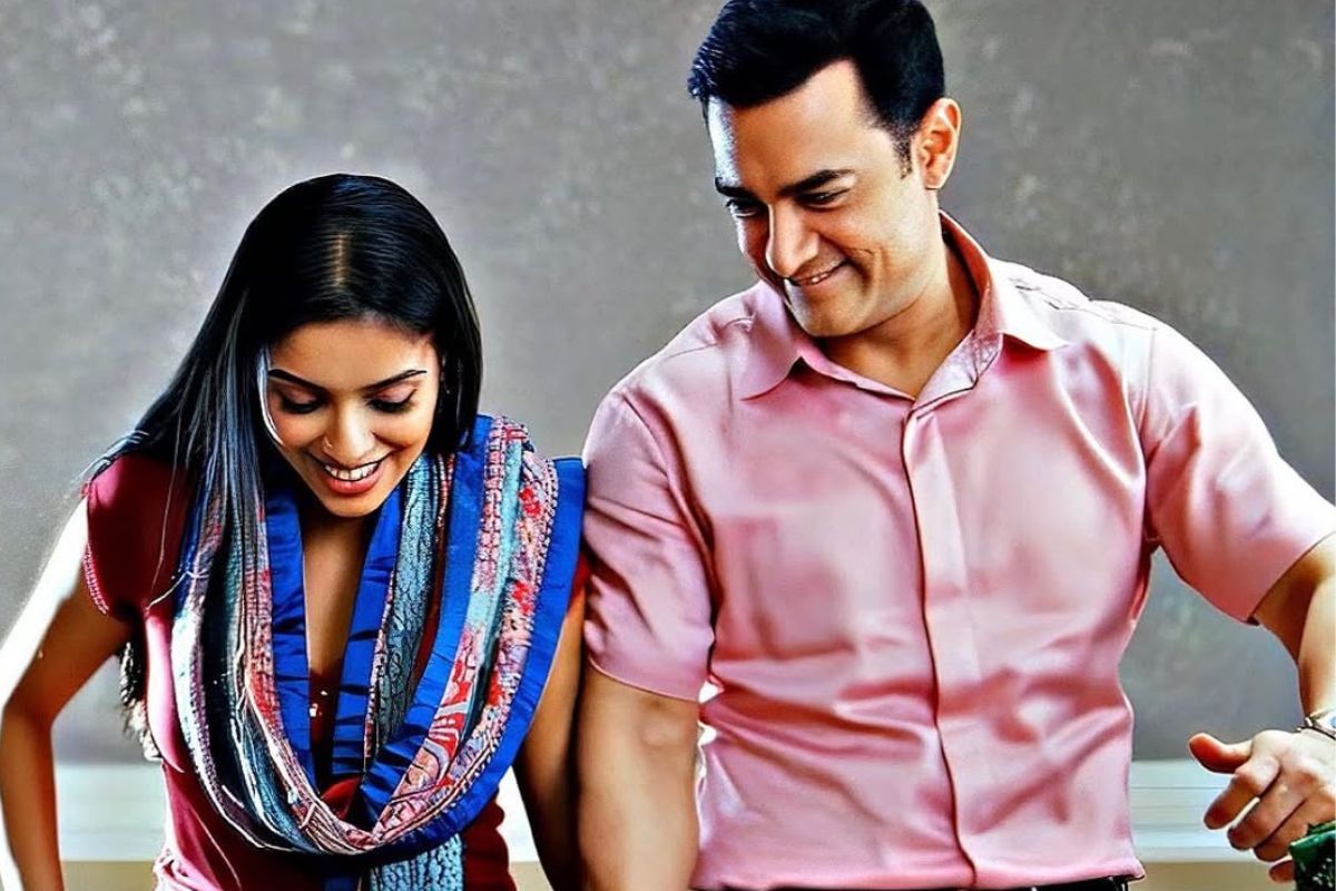 Ghajini Kalpana (Asin) and Sanjay (Aamir Khan)